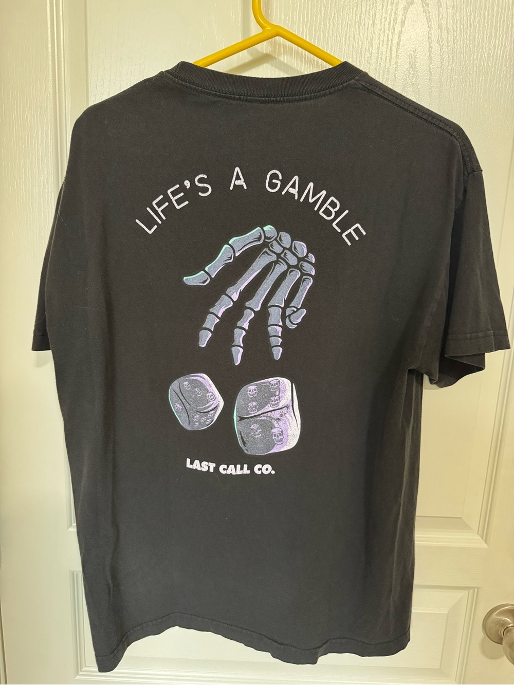 Last Call Co "Life's a Gamble" Black Graphic T-Shirt